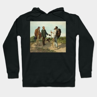 The Meeting or "Bonjour, Monsieur Courbet" by Gustave Courbet Hoodie